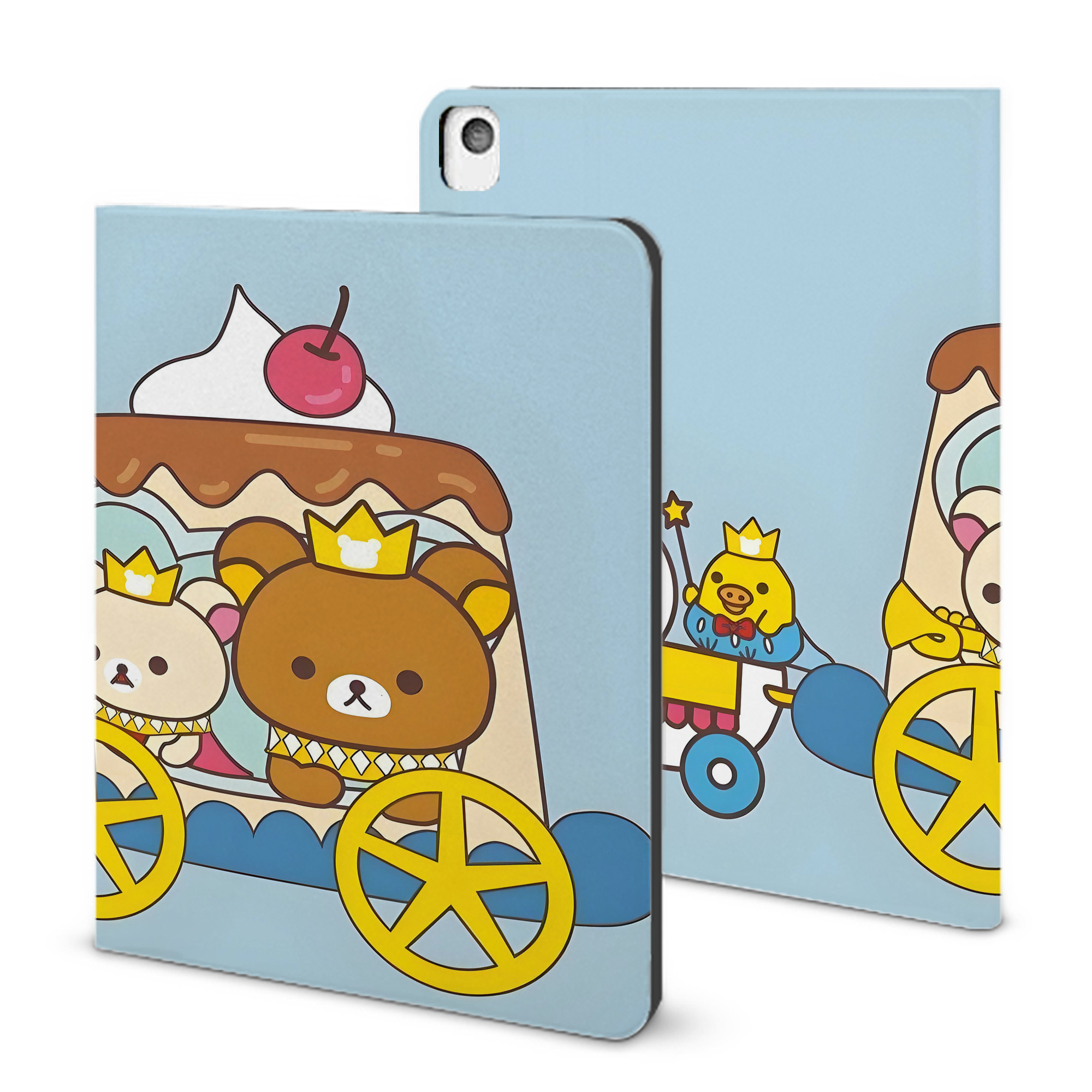 （画像用） リラックマ リラックマ キイロイトリ Rilakkuma Korilakkuma Kiiroitori IPadケース ペンホルダー付き ブックスタイルデザイン
